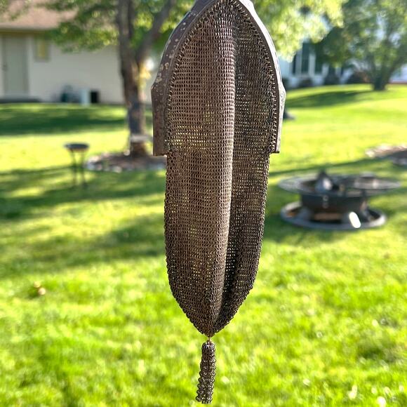 Antique German Silver Mesh Purse 8" x 3" on Strap - Picture 11 of 11